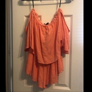 Coral colored romper